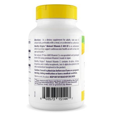 Healthy Origins Vitamin E 400iu Softgels