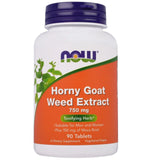 Horny Goat Weed Extract 750mg, 90 Tablets - Now Foods - welzo