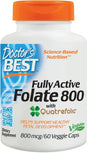 Doctor's Best Fully Active Folate 800 with Quatrefolic, 800mcg - 60 vcaps