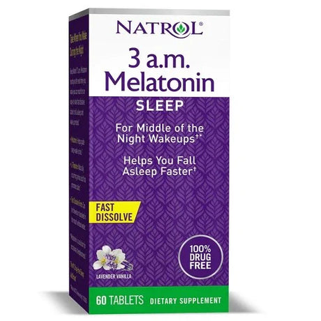 Natrol 3 a.m. Melatonin Fast Dissolve, Lavender Vanilla - 60 tablets
