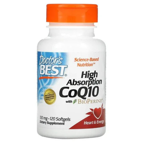 Doctor's Best High Absorption CoQ10 with BioPerine, 100mg - 120 softgels