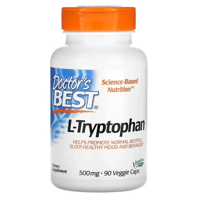 Doctor's Best L-Tryptophan, 500mg - 90 vcaps