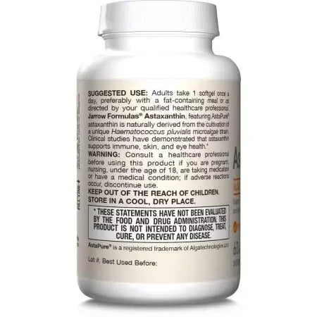 Jarrow Formulas Astaxanthin 12mg 60 Softgels