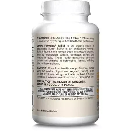 Jarrow Formulas MSM 1,000mg Veggie Capsules