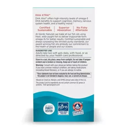 Nordic Naturals DHA Xtra 1660mg 60 Softgels (Strawberry)