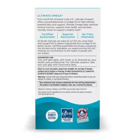 Nordic Naturals Ultimate Omega3 1280mg 60 Softgels