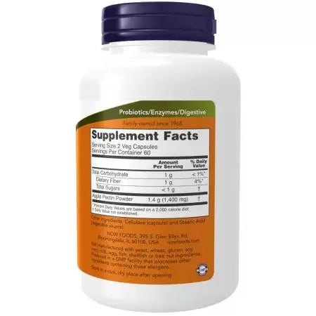 Now Foods Apple Pectin 700mg 120 Veg Capsules