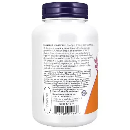 Now Foods Berberine Glucose Support 90 Softgels