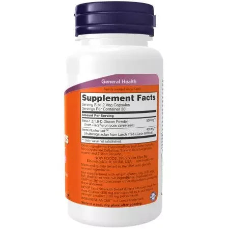 Now Foods BetaGlucans with ImmunEnhancer 60 Veg Capsules
