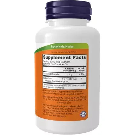 Now Foods Cat's Claw 500mg Veg Capsules