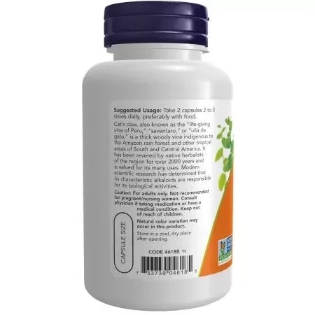 Now Foods Cat's Claw 500mg Veg Capsules