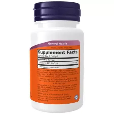 Now Foods CoQ10 100 mg Softgels