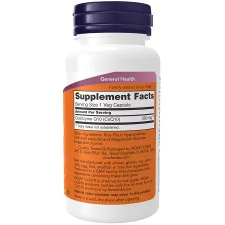 Now Foods CoQ10 200mg 60 VCAPS