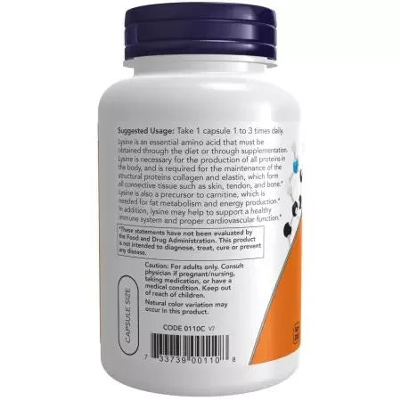 Now Foods LLysine 500 mg Capsules