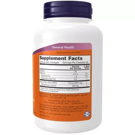 Now Foods Lecithin 1,200 mg Softgels