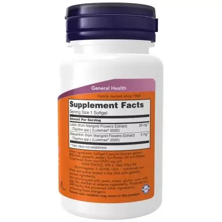 Now Foods Lutein & Zeaxanthin 60 Softgels