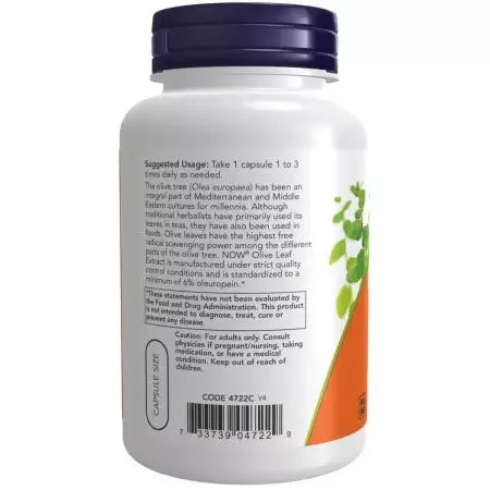 Now Foods Olive Leaf Extract 500 mg Veg Capsules