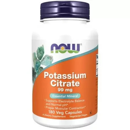 Now Foods Potassium Citrate 99 mg 180 Veg Capsules
