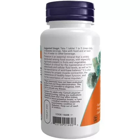 Now Foods Potassium Gluconate 99mg 100 Tablets