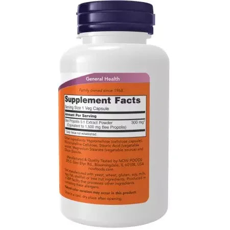 Now Foods Propolis 1500 5:1 Extract 100 Capsules