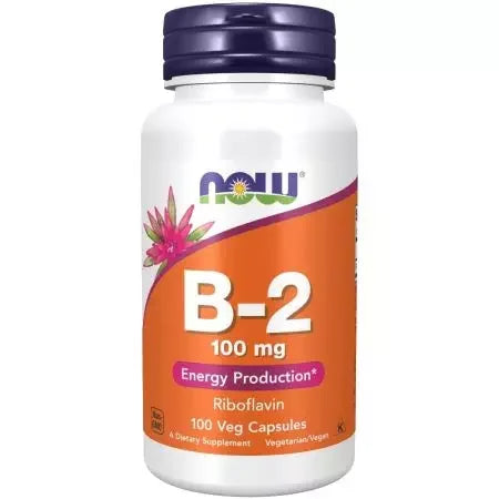 Now Foods Vitamin B2 (Riboflavin) 100 mg 100 Capsules