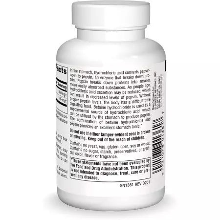 Source Naturals Betaine HCI 650mg 90 Tablets