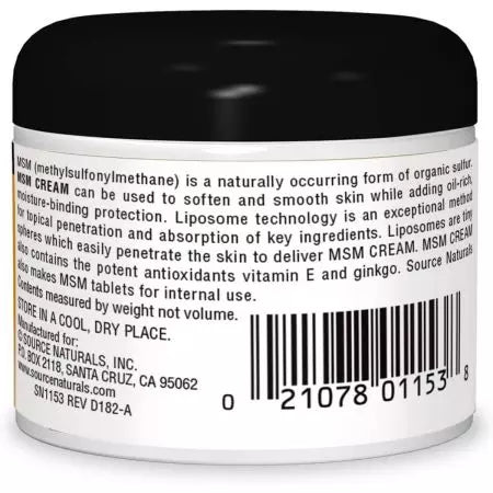 Source Naturals MSM Cream