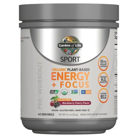 Sport Organic Plant-Based Berry Pre-Workout Energy, 231g Garden of Life - welzo