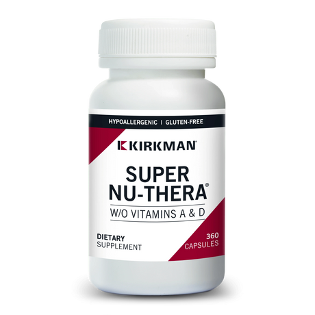 Super Nu-Thera w/o Vitamins A and D, 360 Capsules - Kirkman Laboratories - welzo