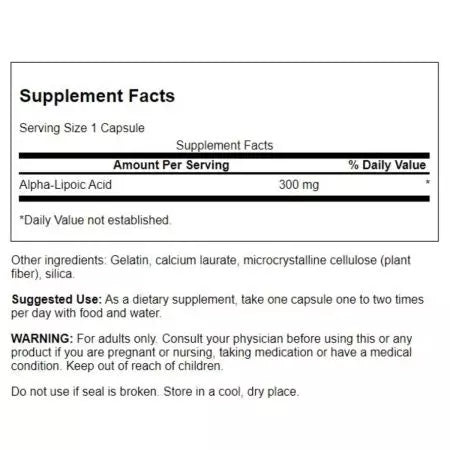 Swanson Ultra Alpha Lipoic Acid 300mg Capsules